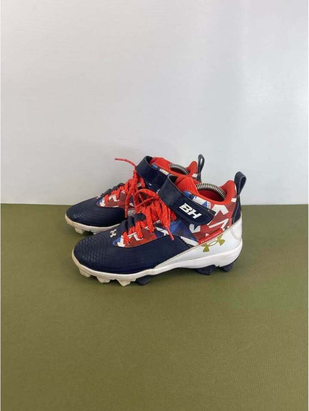 Under Armour Harper 7 Mid RM Jr Youth Baseball Cleats Freedom USA 3Y